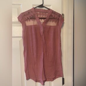 Sweet Wanderer Pink Cropped Embellished Blouse